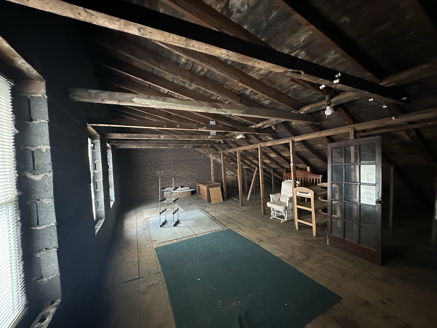 Before photo of attic space before a full house renovation in Slatington PA