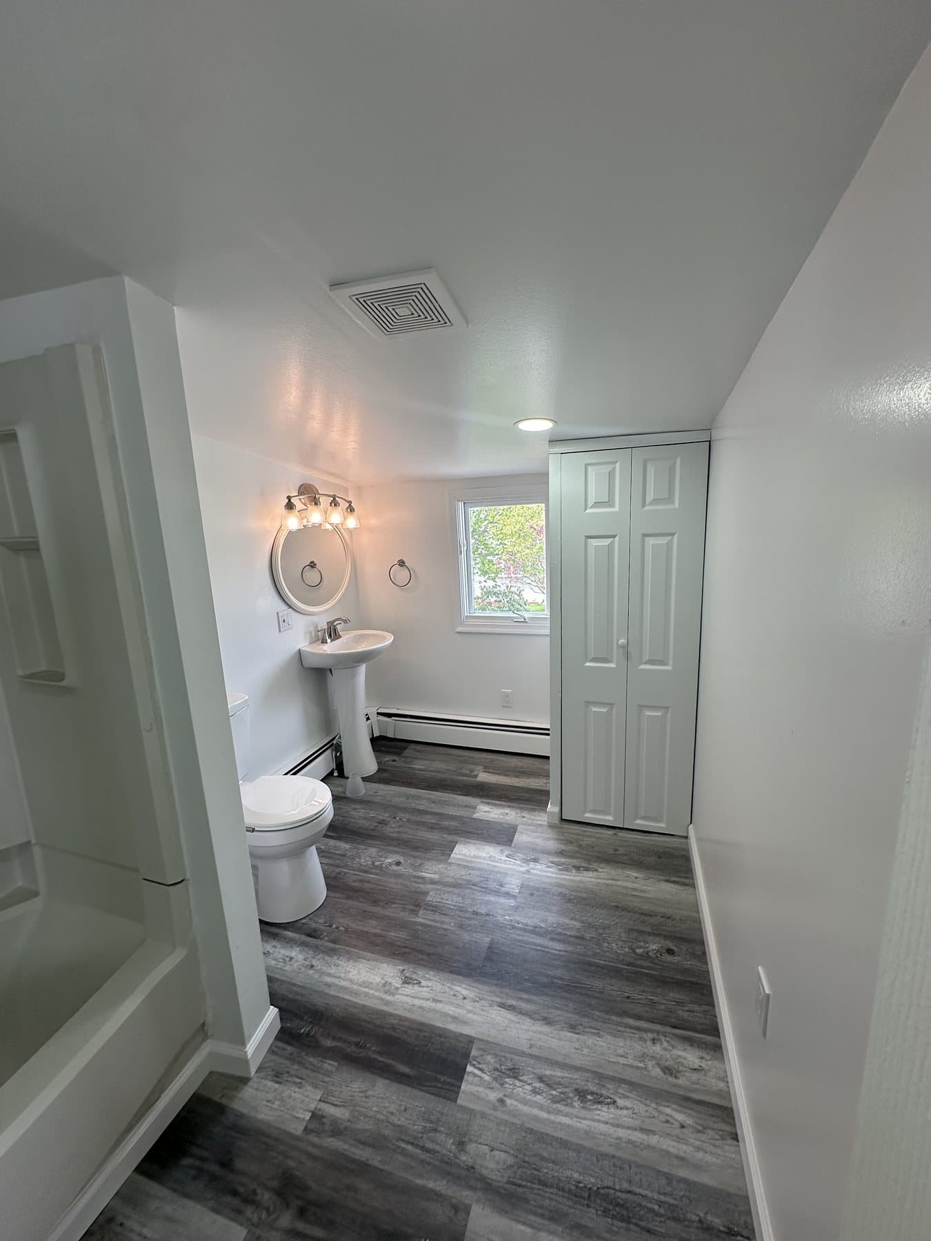 Finished bathroom update with vanity and LVP flooring in Bethlehem