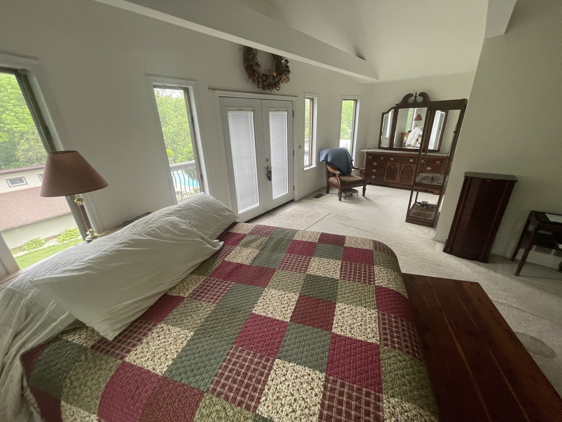 Before photo of carpeted bedroom before flooring update in Catasauqua PA