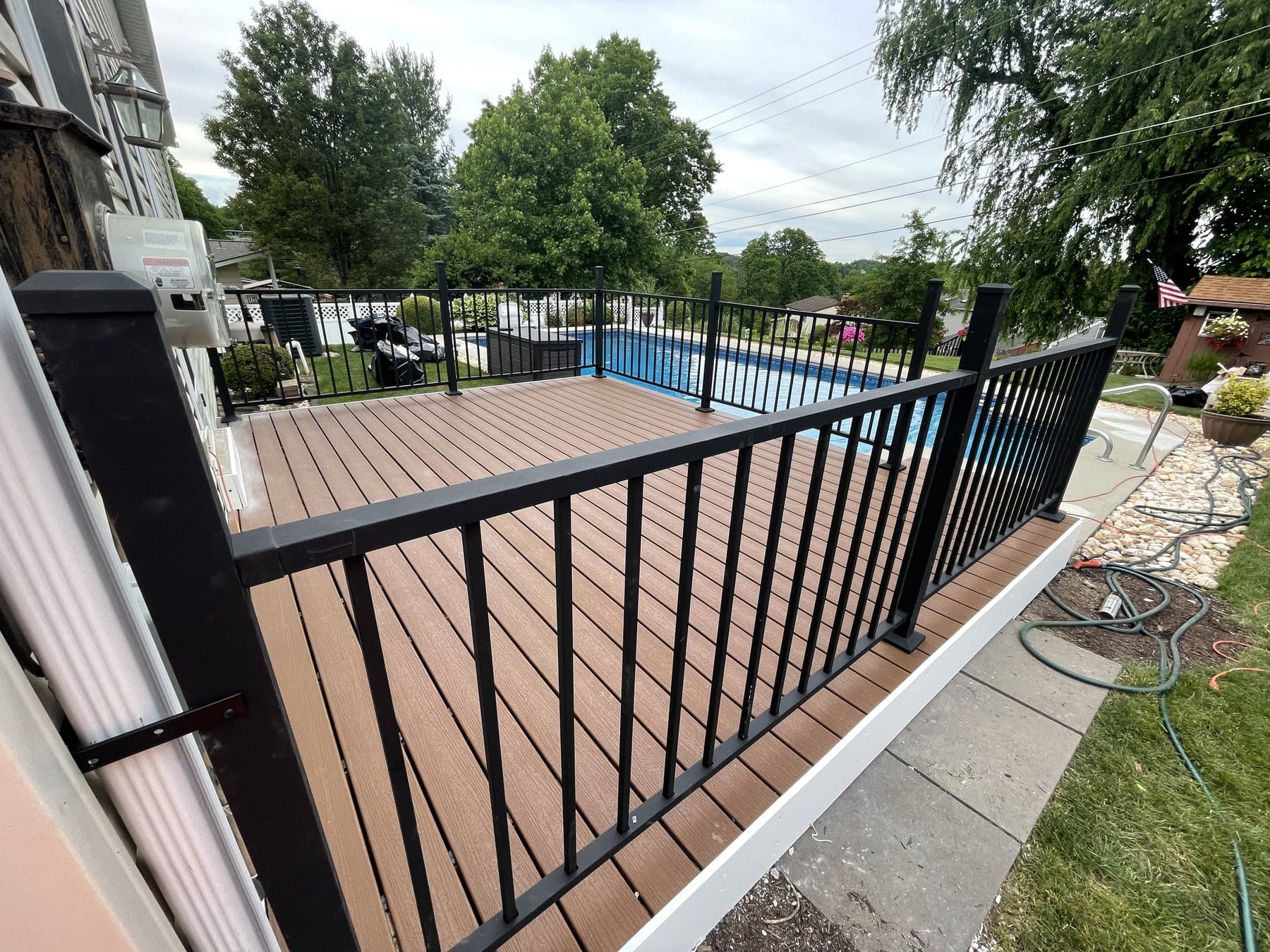 Poolside Deck and Railing Build in Hellertown