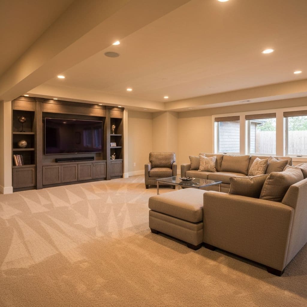 Finished basement by Vene Construction in Bethlehem, PA