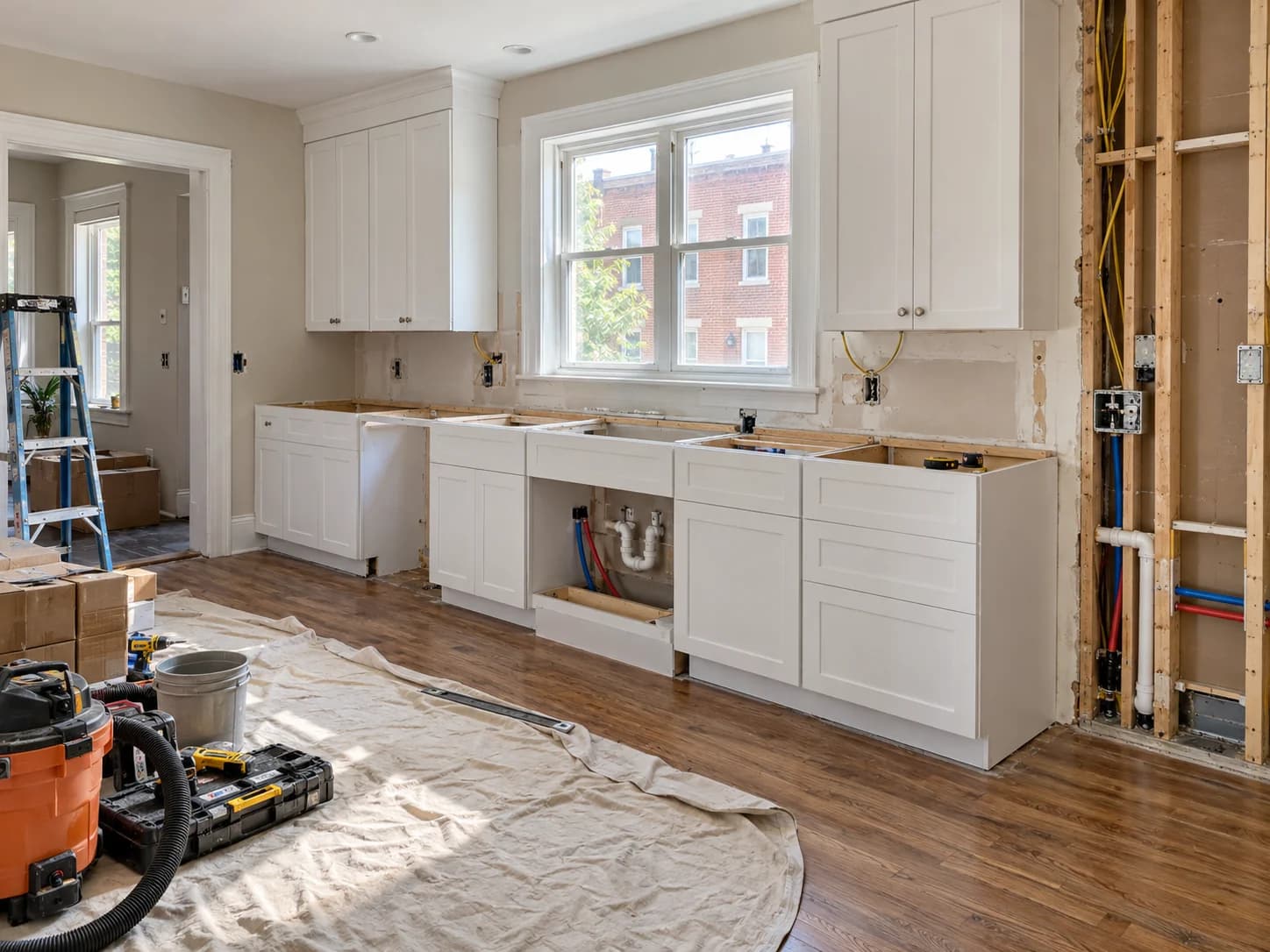 Kitchen remodel in progress in Allentown, PA by Vene Construction
