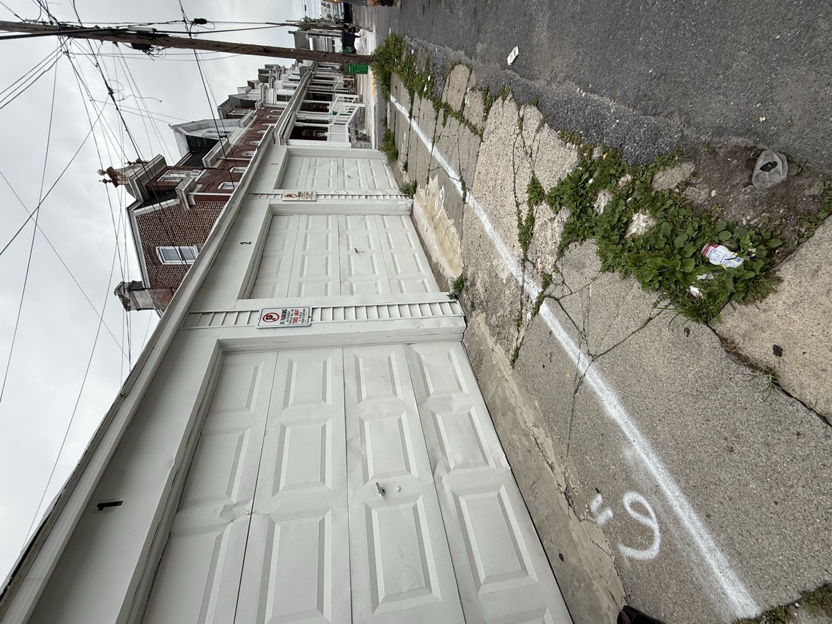 Side-yard access path before new exterior work