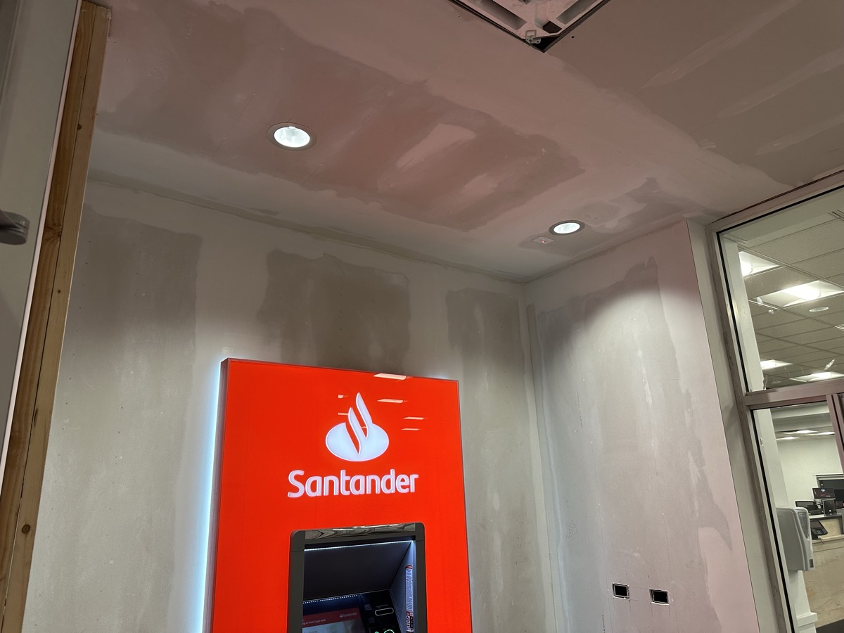 Santander interior during drywall and finishing work