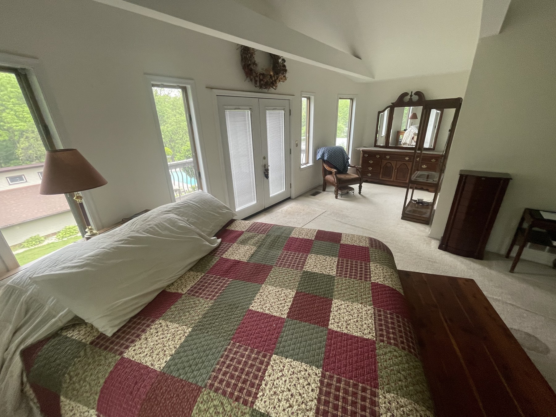 Before photo of carpeted bedroom before flooring update in Catasauqua PA